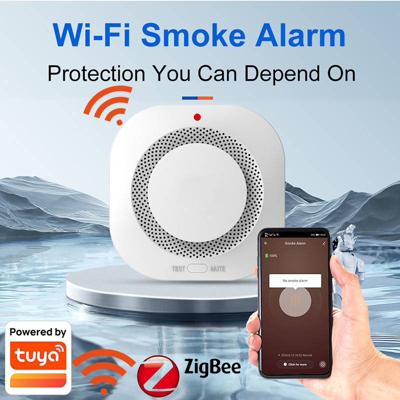 Smart Smoke Detector - Czujnik dymu Tuya WiFi Zigbee –