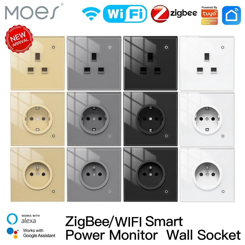 Smart Home Living Room - Moes ZigBee gniazdo ścienne WIFI inteligentny
