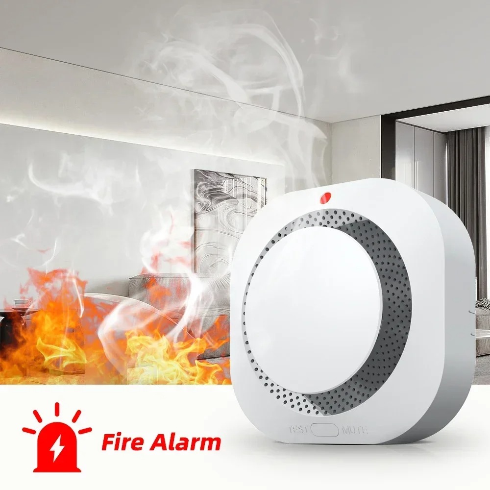 Smart Smoke Detector - Czujnik dymu i ognia 3w1, niezależny,