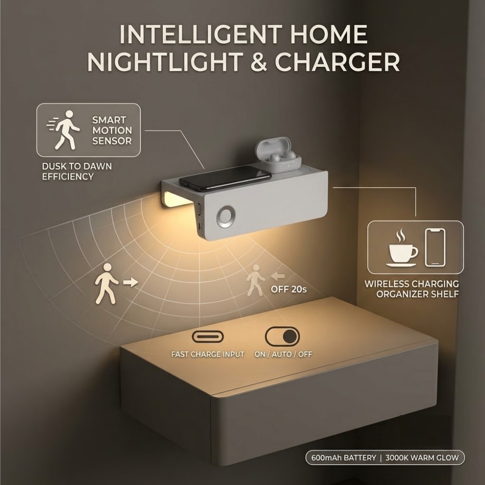 Smart Night Light - Bezprzewodowa lampa LED do szafy, inteligentny