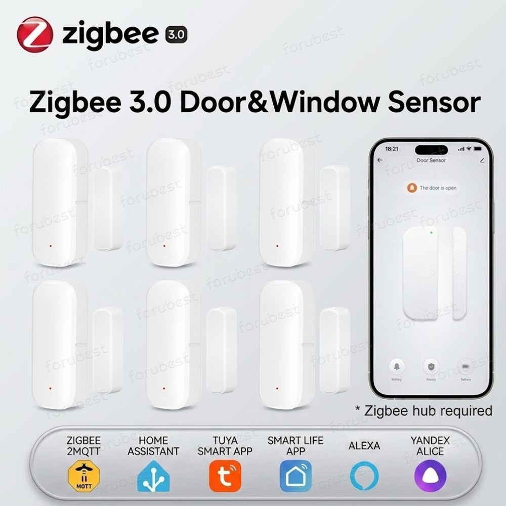 Smart Home Zigbee 3.0 - Czujnik otwarcia drzwi/okien Zigbee 3.0, magnetyczny