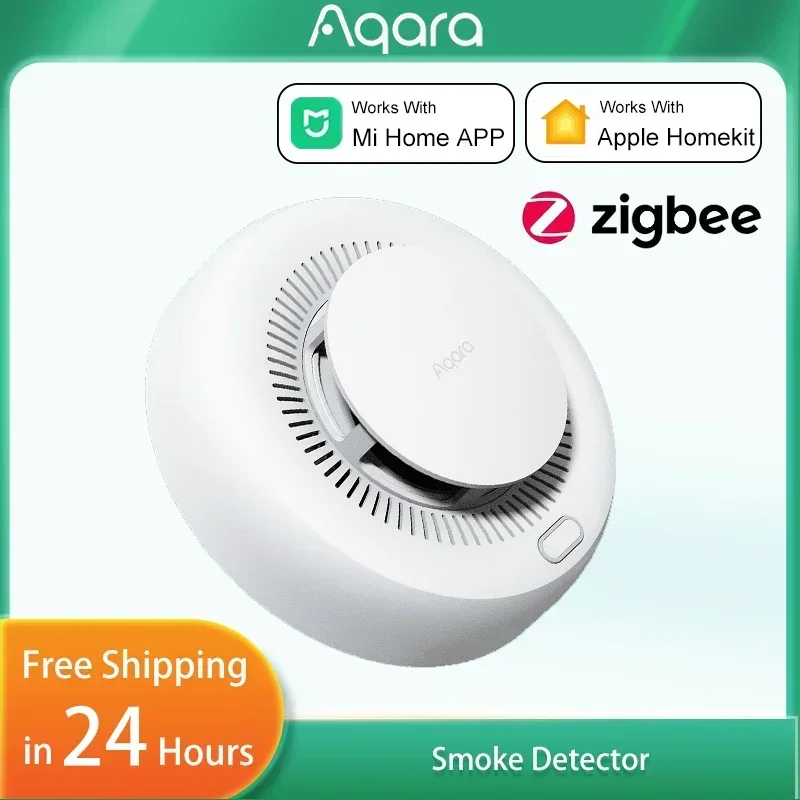 Smart Smoke Detector - Czujnik dymu Aqara Matter, alarm pożarowy,