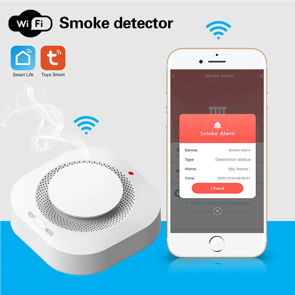 Smart Smoke Detector - Inteligentny czujnik dymu Tuya Zigbee WiFi,