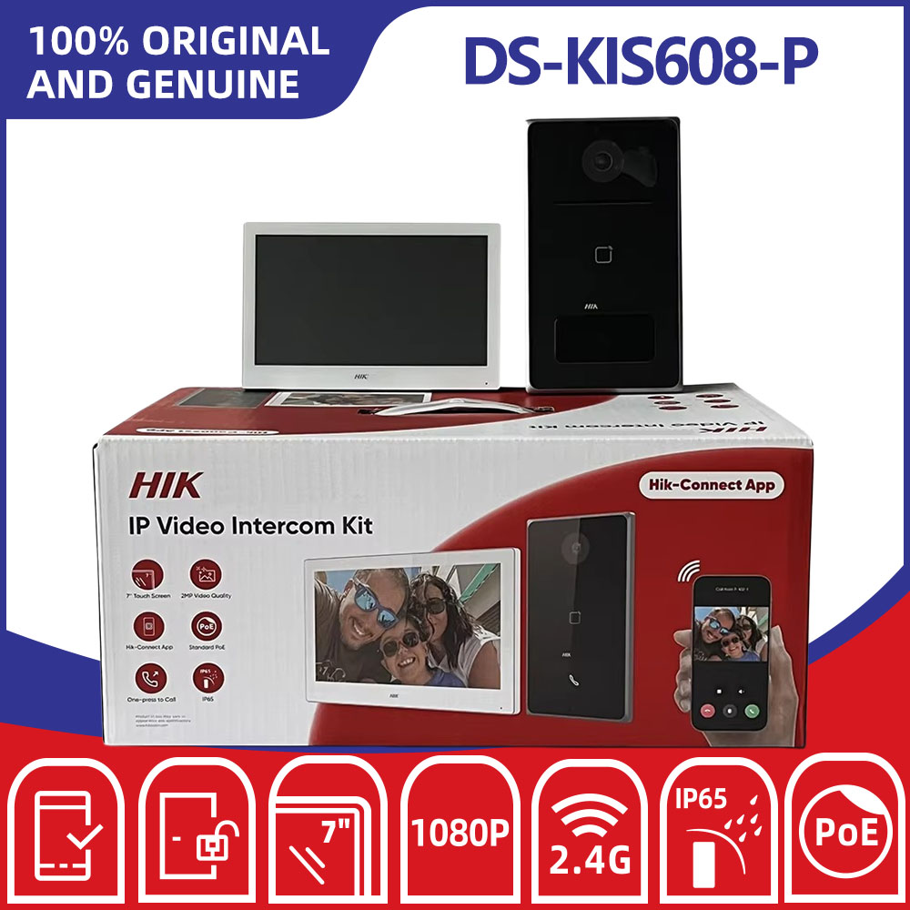 Smart Home Hikvision - Zestaw wideodomofonowy IP Hikvision DS-KIS608-P, 7-calowy
