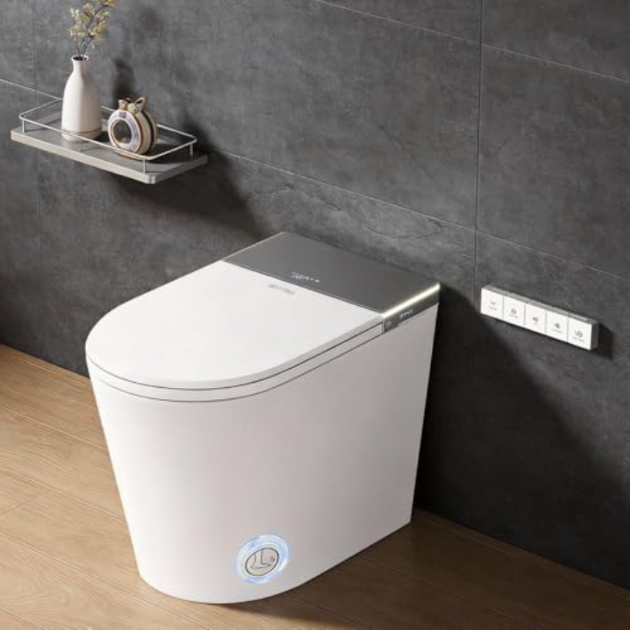 Smart Night Light - Inteligentna toaleta do łazienek: ceramiczna, biała,