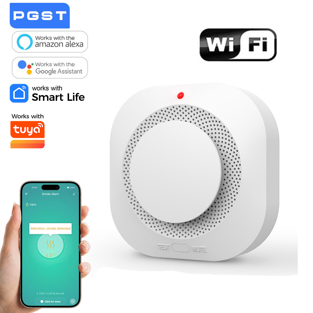 Smart Smoke Detector - Czujnik dymu WiFi, system alarmowy do