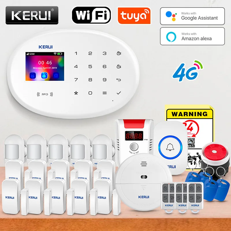 Smart Smoke Detector - System alarmowy KERUI Tuya Smart 4G