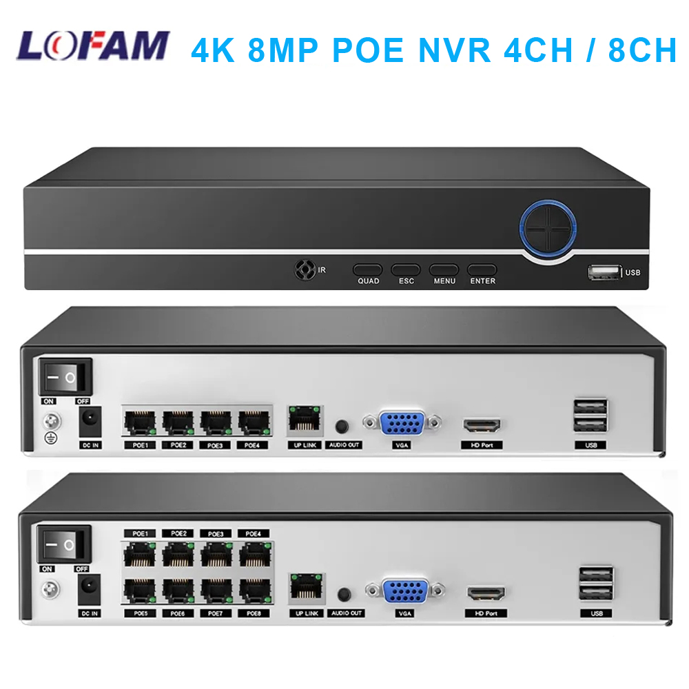 Security Ip Camera - Rejestrator sieciowy NVR POE 4K 8-kanałowy