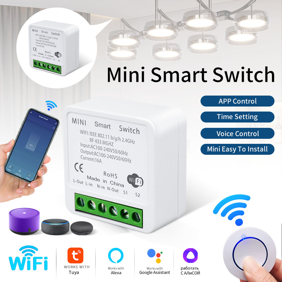 Smart Home Control Panel - Przełącznik inteligentny WiFi Tuya RF433Mhz 16A/20A,