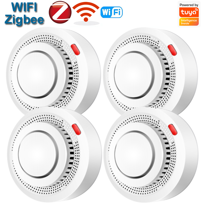 Smart Smoke Detector - Czujnik dymu WiFi/Zigbee, alarm pożarowy, współpracuje