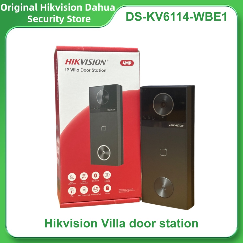 Smart Home Hikvision - Hikvision DS-KV6114-WBE1 DS-KV6114-MWBE1 4MP Stacja drzwiowa