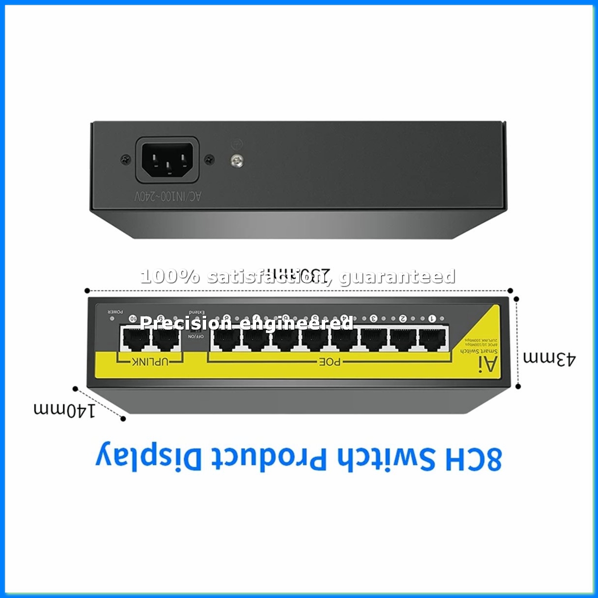 Przełącznik Ethernet POE 48V 8 – Security Ip Camera recenzja i cena