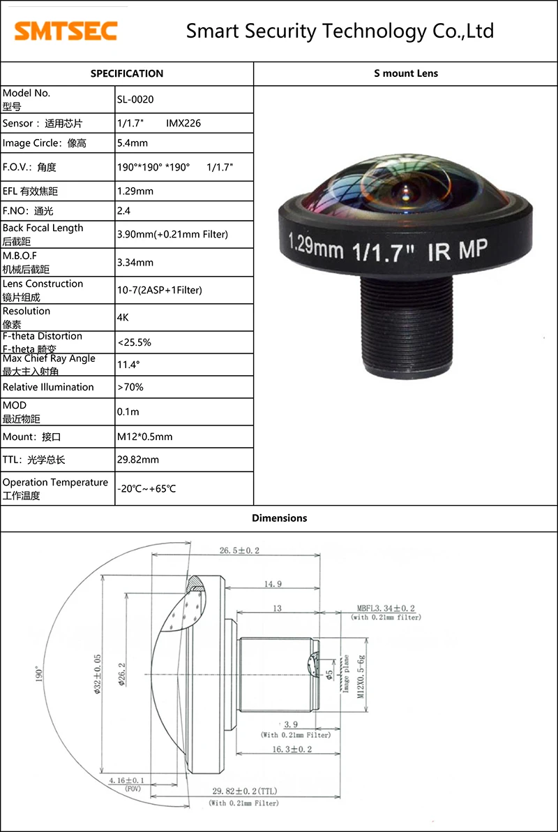 Obiektyw typu rybie oko 1.29mm – Security Ip Camera recenzja i cena