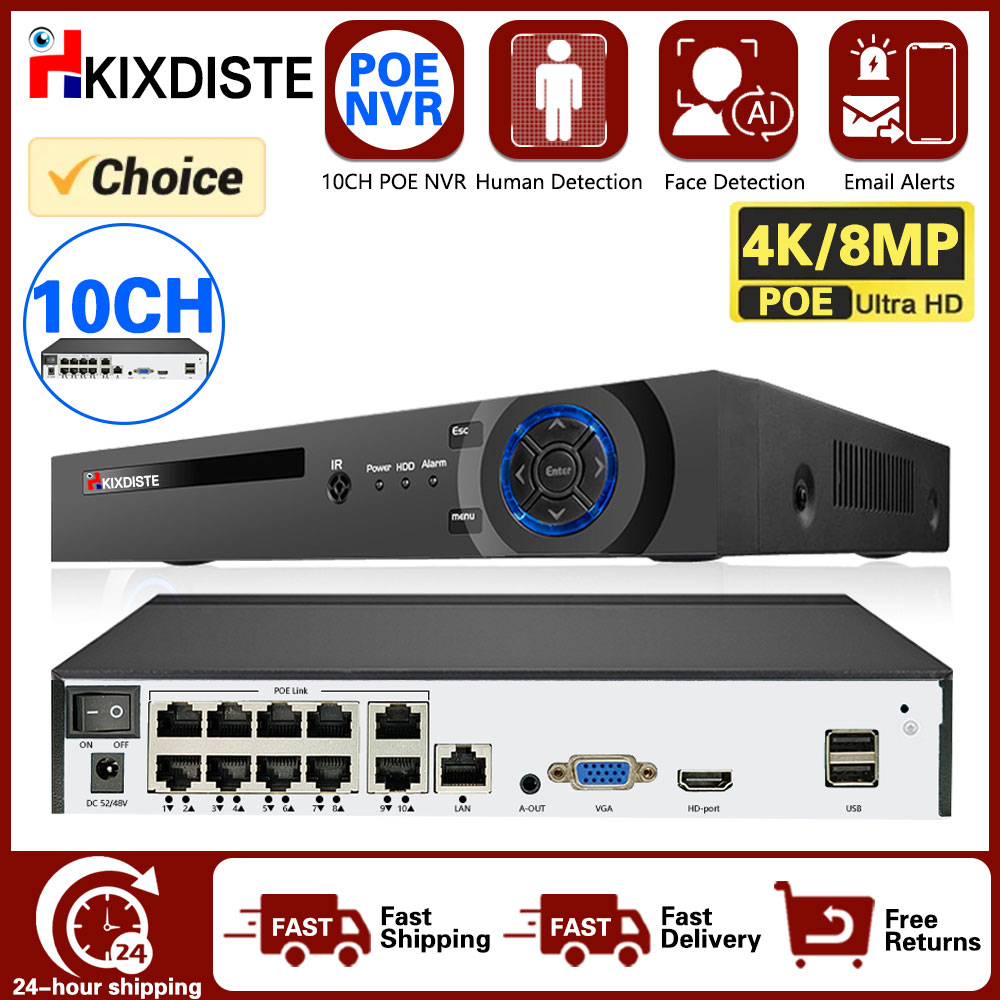 4K 10CH POE Smart NVR (1080p/3 – Security Ip Camera recenzja i cena