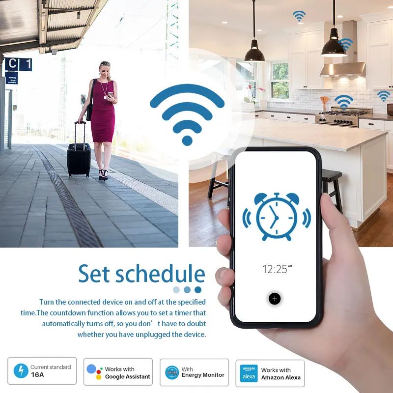 Inteligentne gniazdko WiFi 20A – Smart Home Living Room recenzja i cena