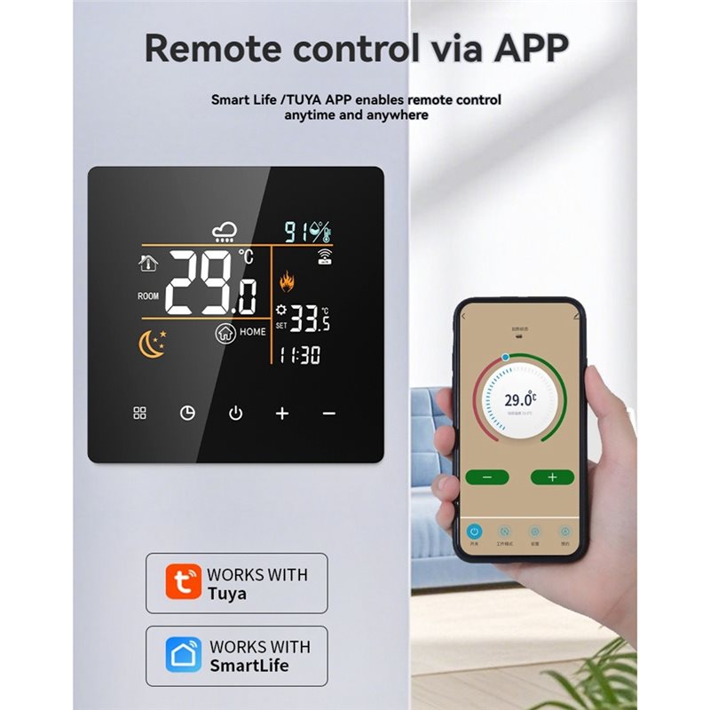 Inteligentny termostat Tuya 25 – Smart Home Thermostat recenzja i cena