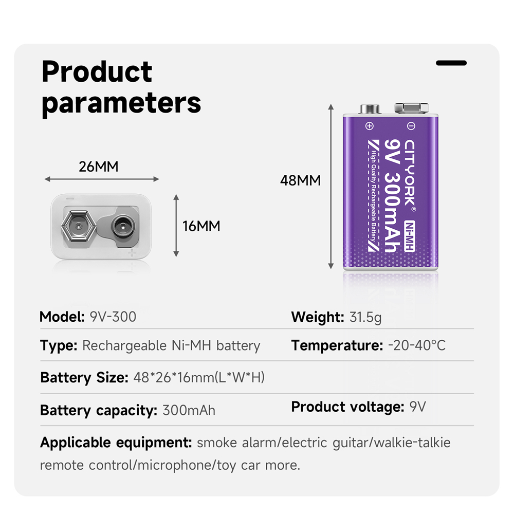 Akumulator NiMH 9V 6F22 300mAh – Smart Smoke Detector recenzja i cena
