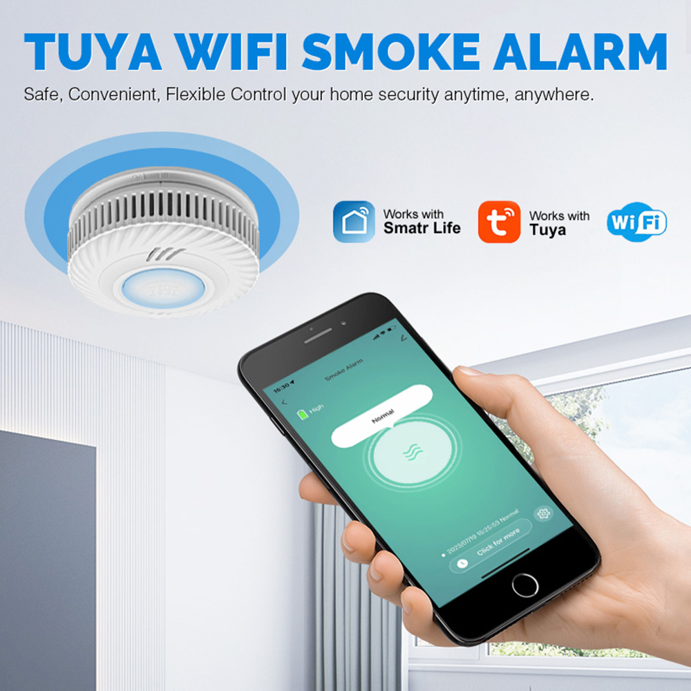 Czujnik dymu WiFi LELLKI, dług – Smart Smoke Detector recenzja i cena