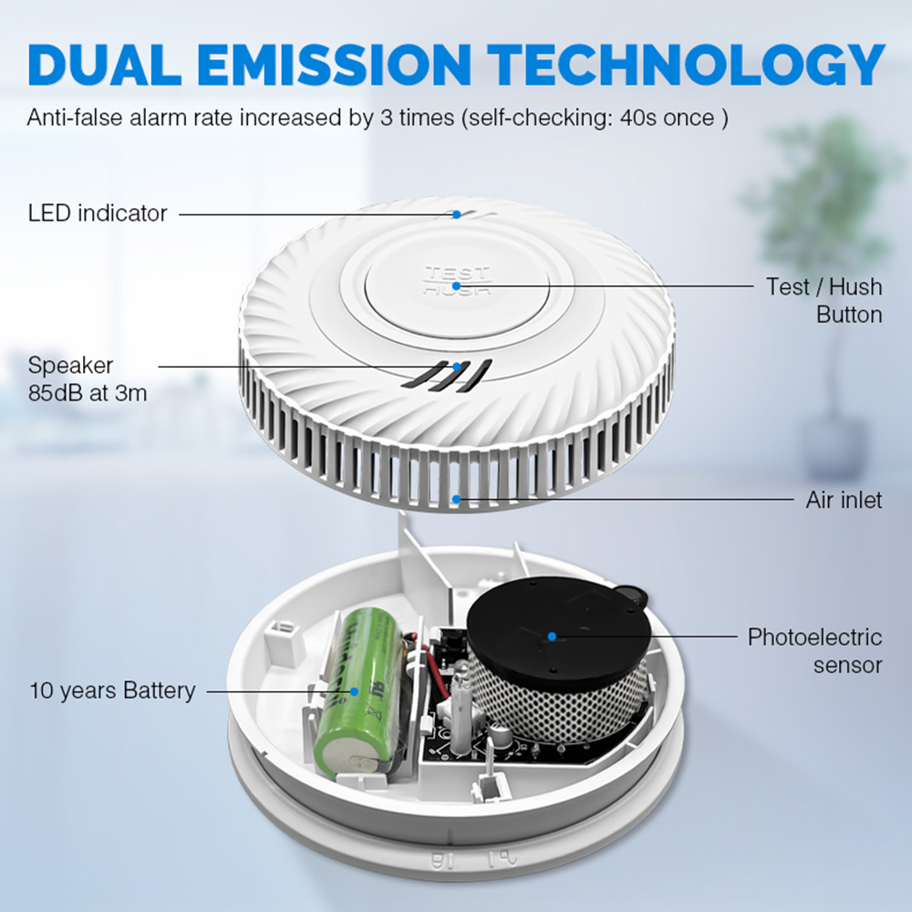 Czujnik dymu WiFi LELLKI, dług – Smart Smoke Detector recenzja i cena