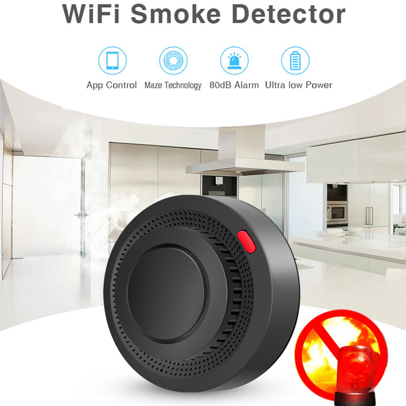 Czujnik dymu WiFi 2.4G, bezprz – Smart Smoke Detector recenzja i cena