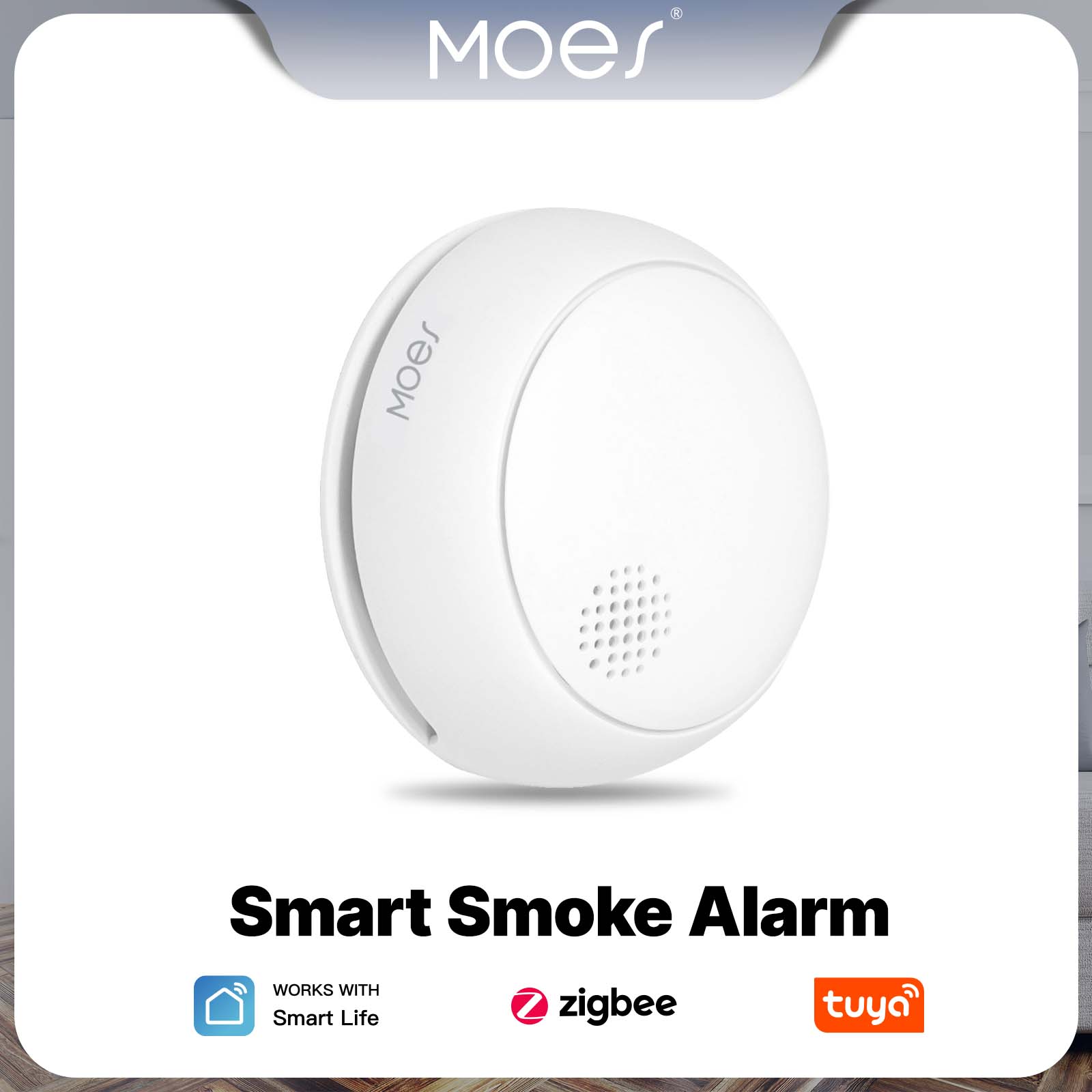 Czujnik dymu MOES ZigBee, bezp – Smart Smoke Detector recenzja i cena
